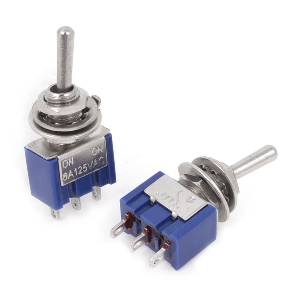 10-Pack AC 125V 6A SPDT Toggle Switch - Easy Installation for Versatile Use