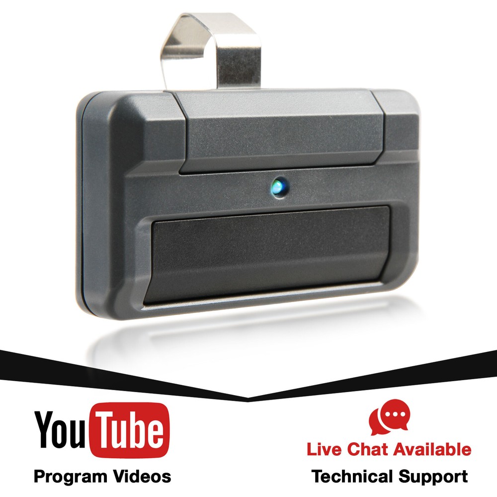 For LiftMaster 811LM 1-Button 12 Code Dip Switch Garage Gate Remote Control