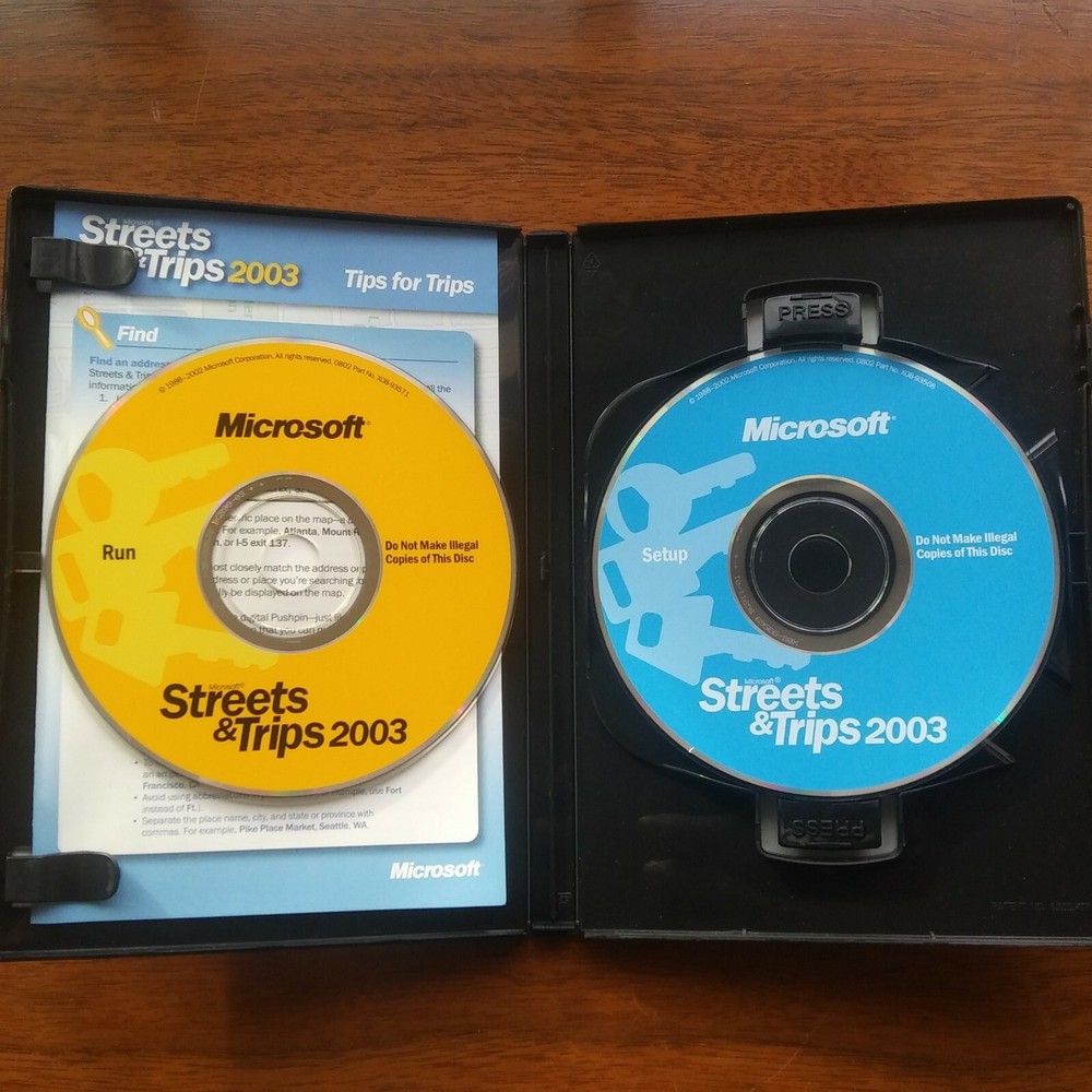 Microsoft Streets & Trips 2003 Map Software