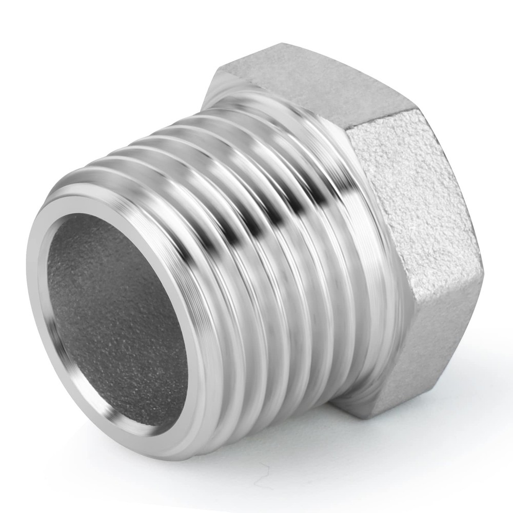 24PCS 304 Stainless Steel Reducer Hex Bushing Kit, Silver