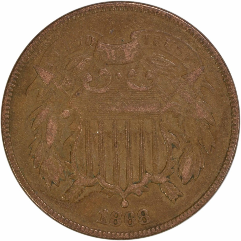1868 Two Cent Piece VF Uncertified #809