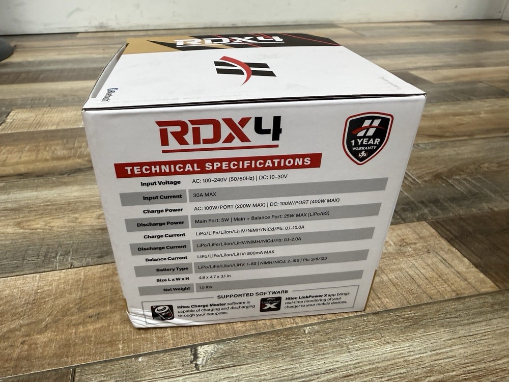 Hitec RDX4 4 Port AC/DC Multi-Function Smart Charger w/Bluetooth HRC44354