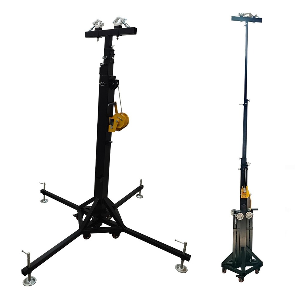 2pcs Lighting Crank Stand 19ft Triangle Stage Lighting Truss System 440lbs/pc