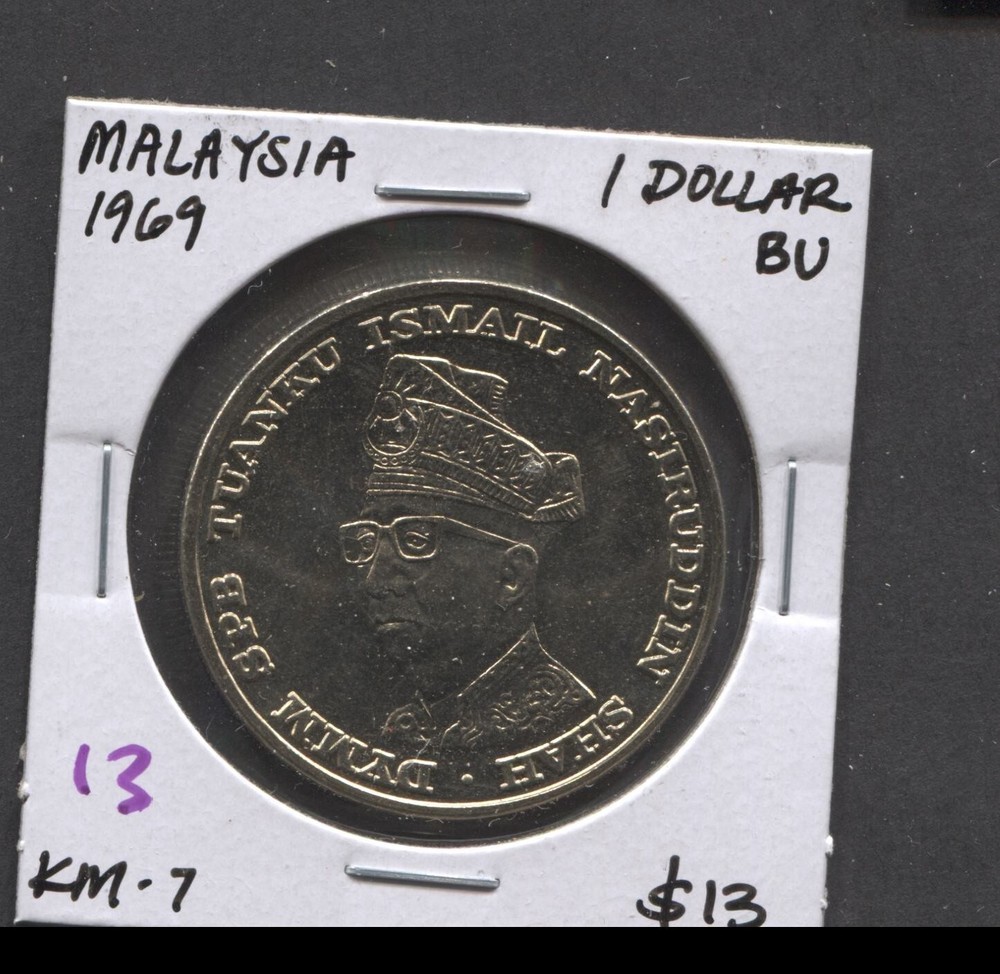 1969-Malaysia-  1 Dollar- BU