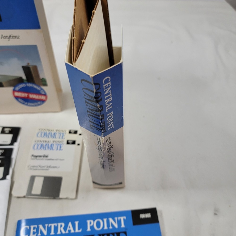 Central Point Commute For DOS both. 5 1/4” And 3 1/2” Diskettes Open Big Box PC