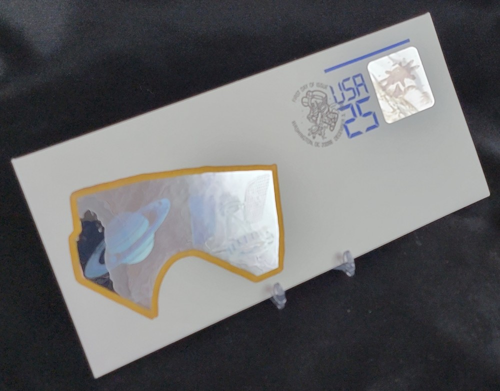 USPS 1989 Space Shuttle Stamp First Issue Hologram Envelope Dec 3