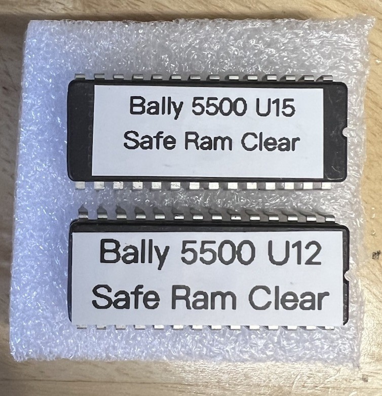 Bally s5500 Safe Ram Clear Chips