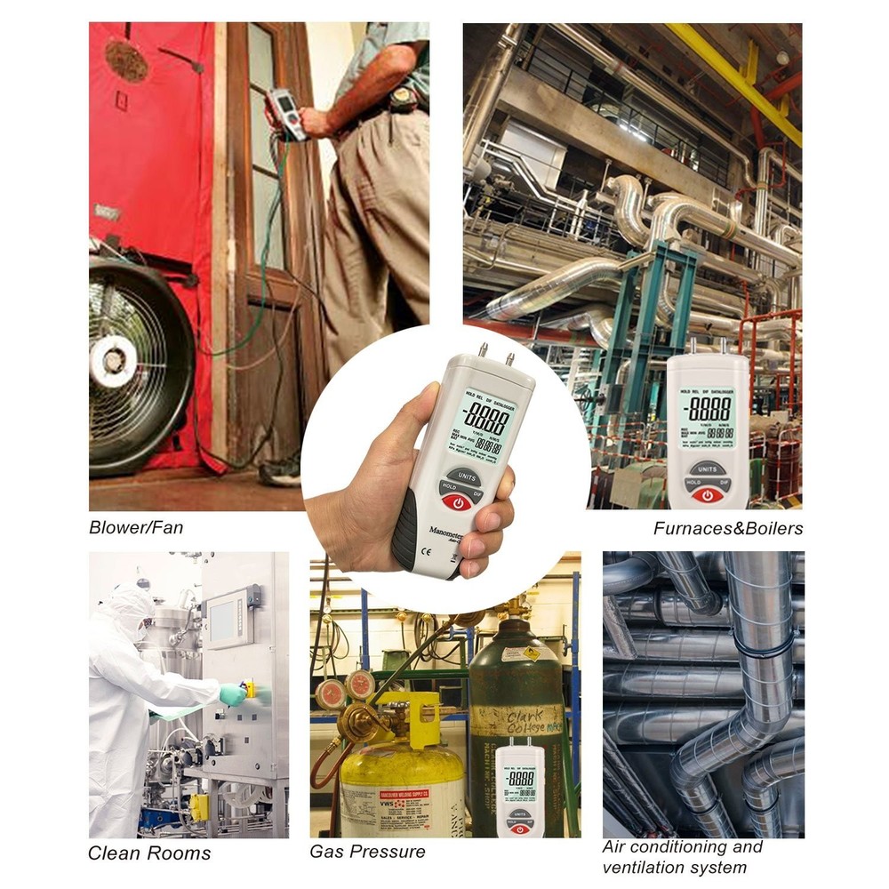 Multi-Application Digital Manometer, Easy Operation