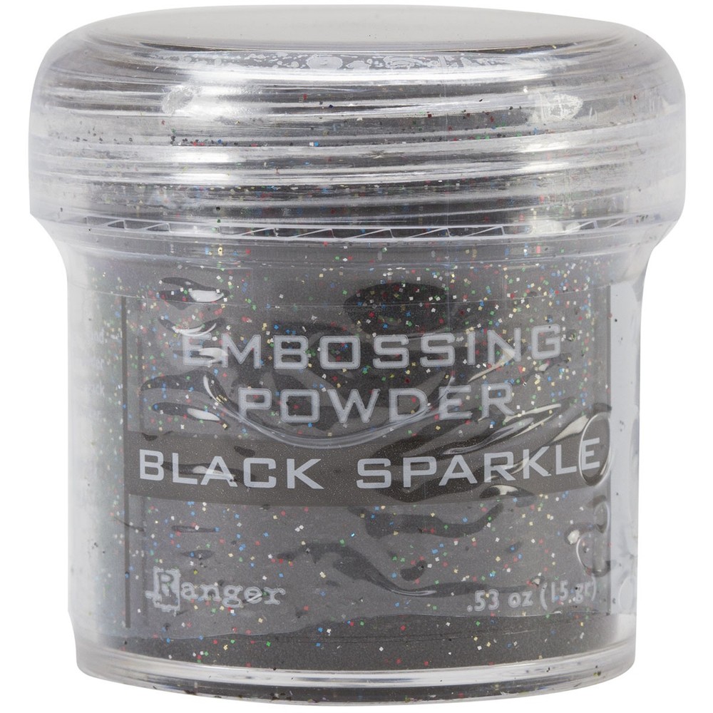 Embossing Powder Black Sparkle
