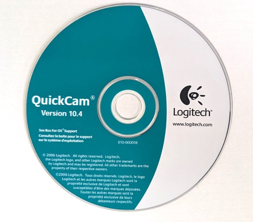Logitech QuickCam Version 10.4 Driver Software (PC, 2006) *DISC ONLY - NO CASE*