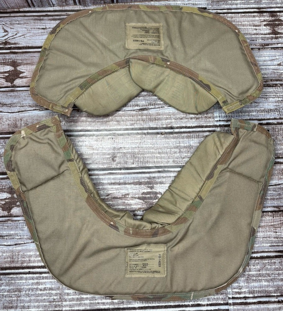 Military Yoke/Collar Front/ Back Assembly Improved Outer Tactical Vest MEDIUM