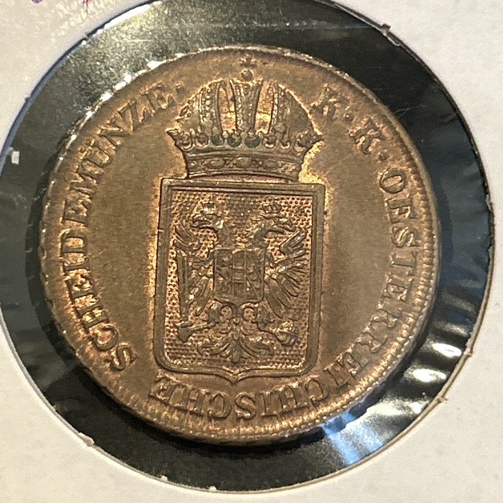 Austria 1848 A 2 Kreuzer Nice Red Brown Example !!!!
