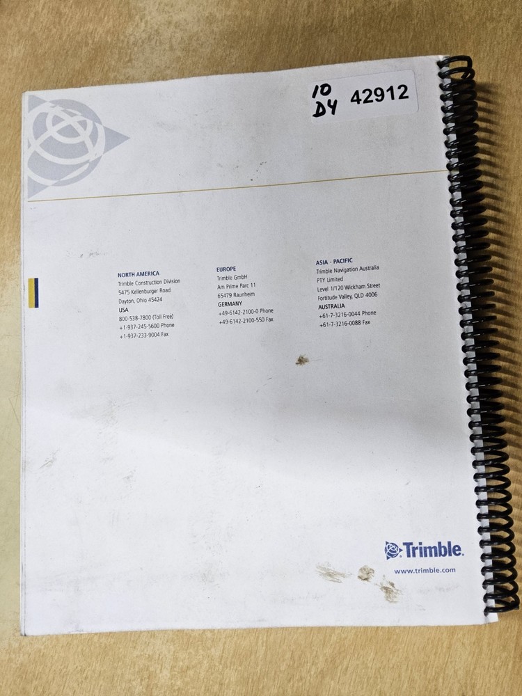 Trimble Operator's Manual, GCS300, GCS400, GCS500, GCS600 Grade Control System