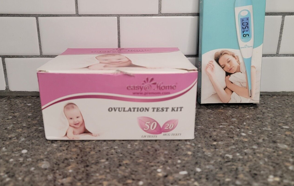Open Box! Easy@Home Ovulation Combo Test Kit & FREE Digital Basal Thermometer