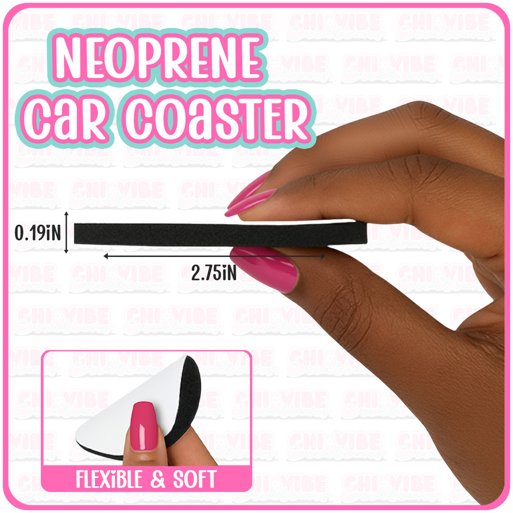 Custom Car Coasters 2pc Set Custom Handmade Cup Holder Inserts