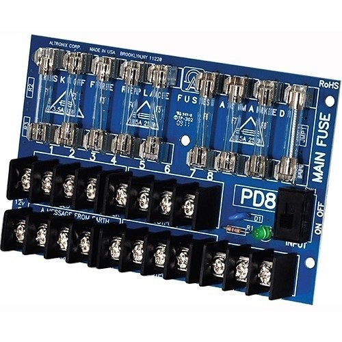 ALTRONIX PD8 Power Distribution Module 8 Outputs 28V AC/DC Fuse Protected