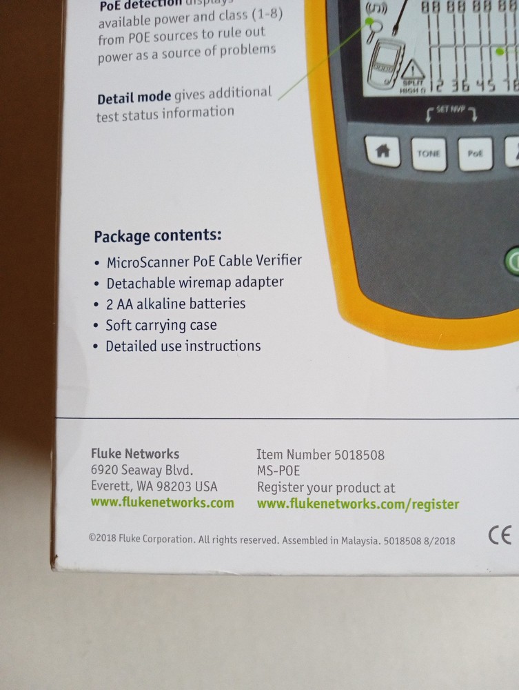 Fluke Networks MicroScanner MS-POE 5018508