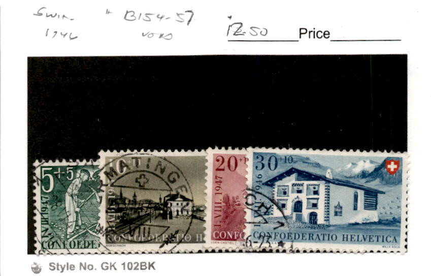 Switzerland, Postage Stamp, #B154-B157 Used, 1946 Cheese Making (AE)