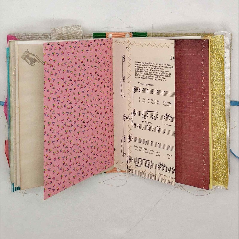 Eclectic Junk Journal 1, Handmade Recycled Journal, Mixed Media Journal