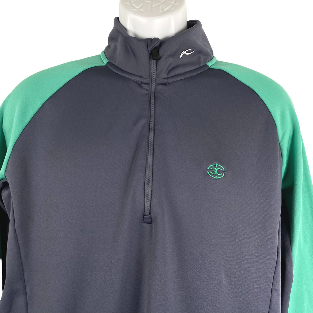 KJUS Diamond Fleece Half Zip Pullover Mens Medium Outdoor Flawed TP-2689