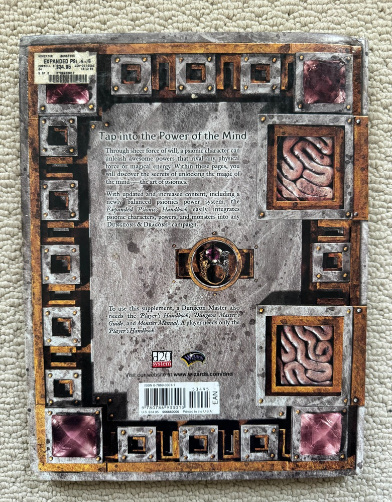 Expanded Psionics Handbook - Dungeons & Dragons D&D 3.5 - Acceptable