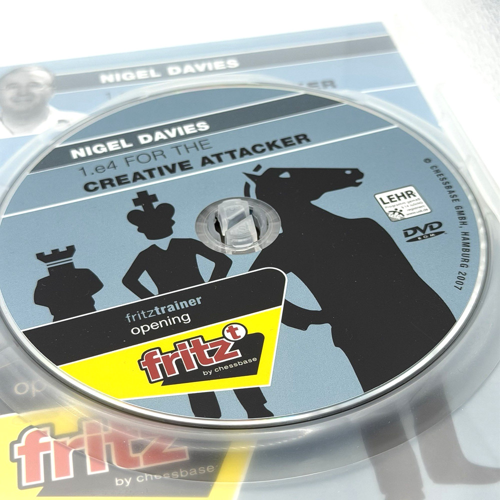 Nigel Davies 1.e4 For the Creative Attacker Fritz Trainer Chessbase DVDROM Chess