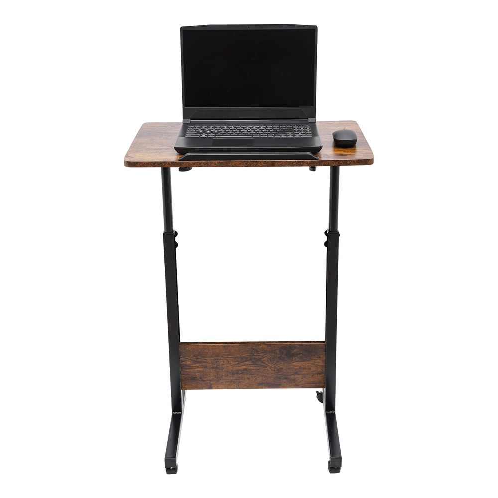 Adjustable Height Standing Desk Portable Rolling Computer Stand with 4 wheels