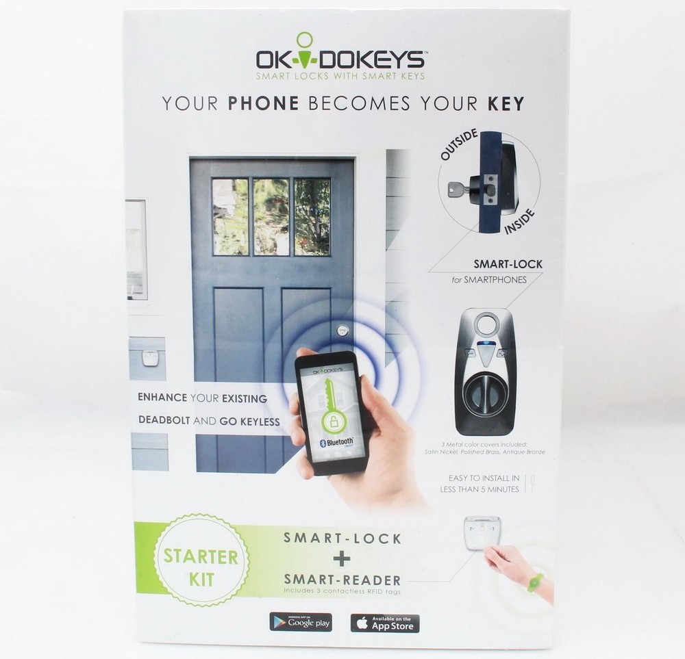 OKIDOKEYS Smart Lock System Smart Reader Classic Access-Pack Bluetooth RFID