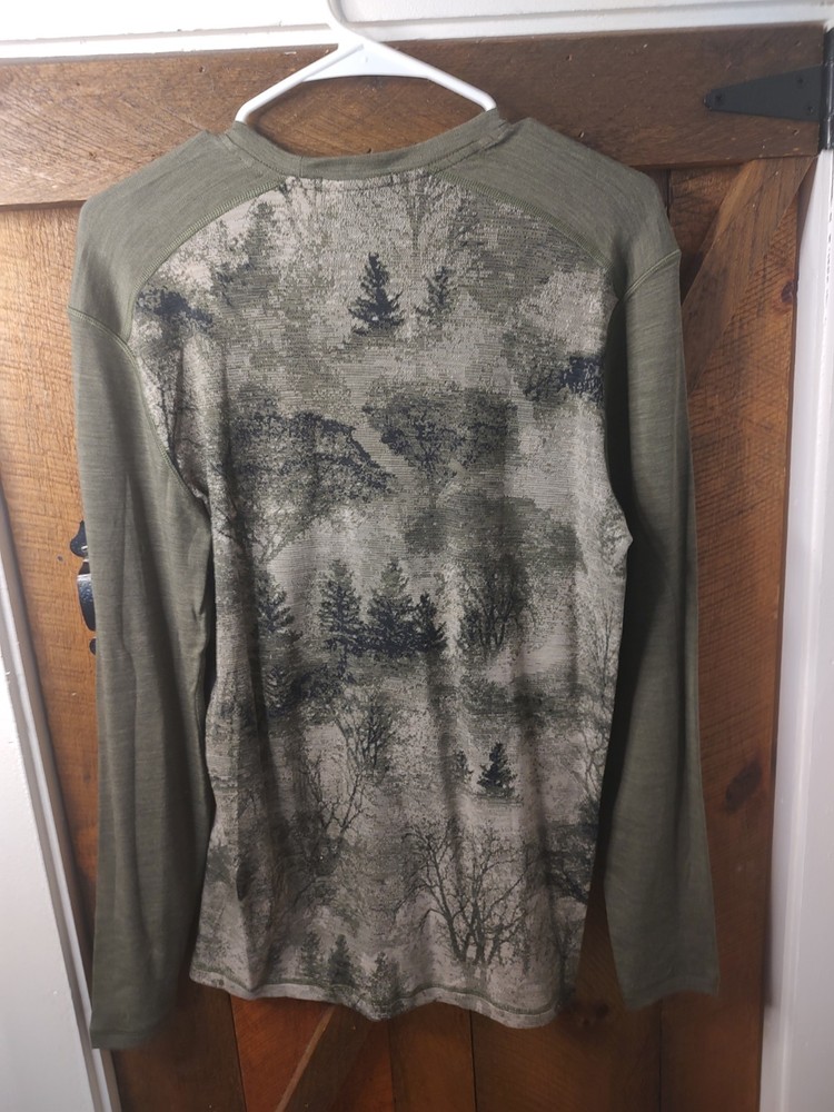Smartwool Classic 100% Merino Wool Winter Moss Forest Base Layer Mens Medium