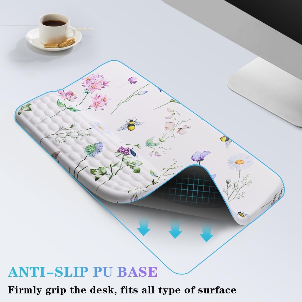Computer Keyboard Stand with Wrist Rest Ergonomic Tilted Keyboard Holder - Ke...