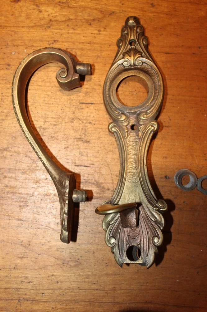 Antique Solid Cast Bronze Penn Hardware LM 599 Entry Thumb Pull Handle X-49