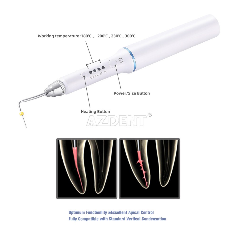 Wireless Dental Endodontic Obturation System Gutta Percha Endo Heated Pen +Tips