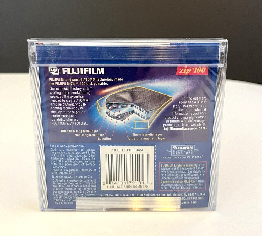 Fujifilm - Zip - 100MB Disk - IBM Formatted ~New/Sealed