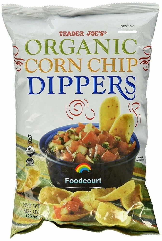 2 Packs Trader Joe's Organic Corn Chip Dippers 9.75 oz Each Pack