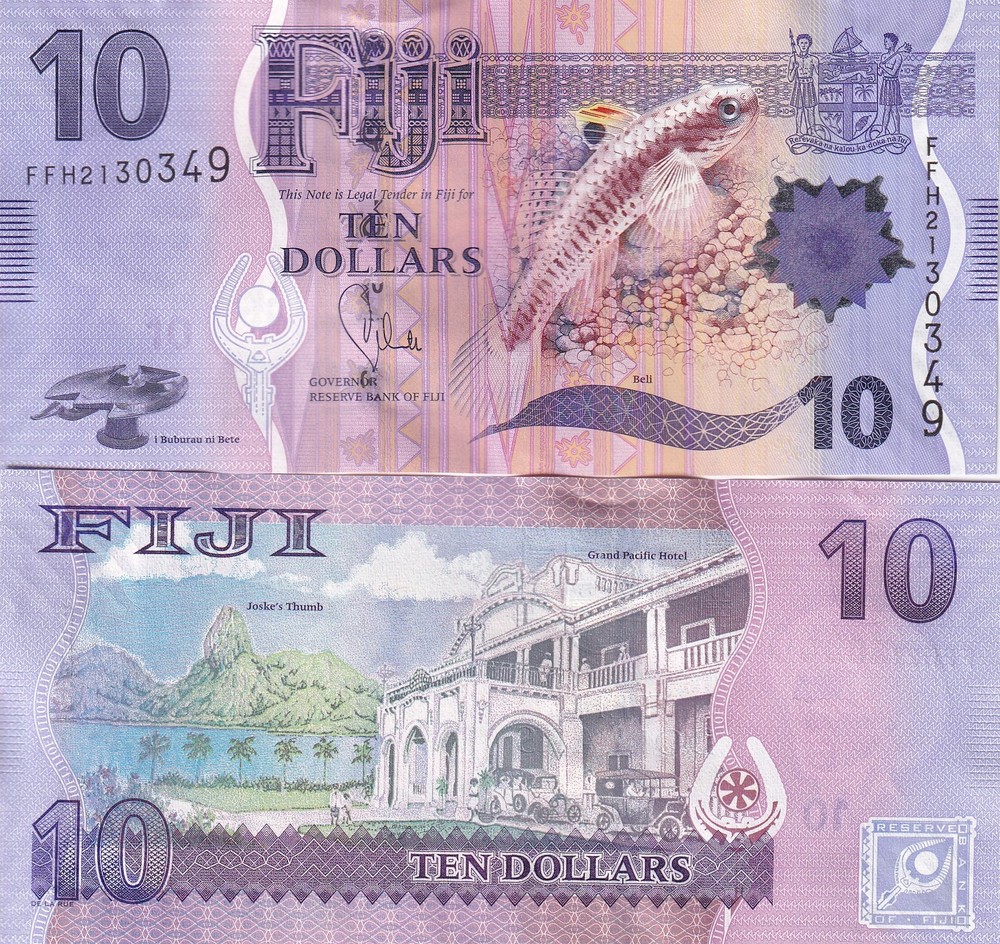 Fiji 10 Dollars ND 2013 P 116 UNC