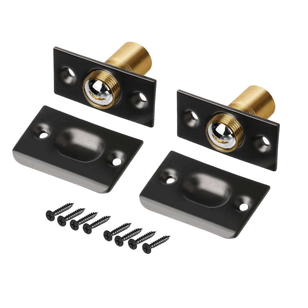 French Door Ball Catch Latch Hardware for Closet - 2 Pack