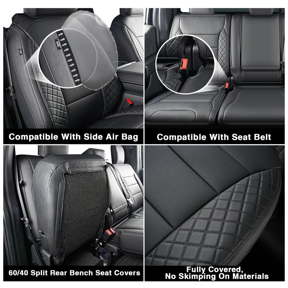 Leather Seat Covers Full Set for F150
