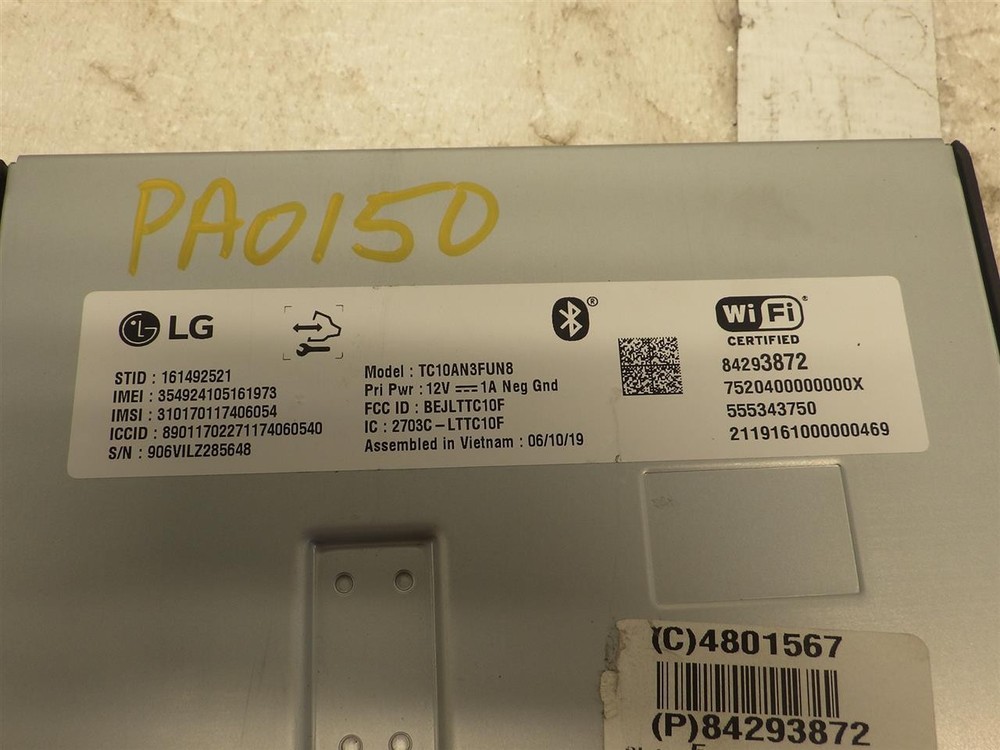 GMC Sierra 2500 2018-2019 Telematics Interface Module 84293872 0243