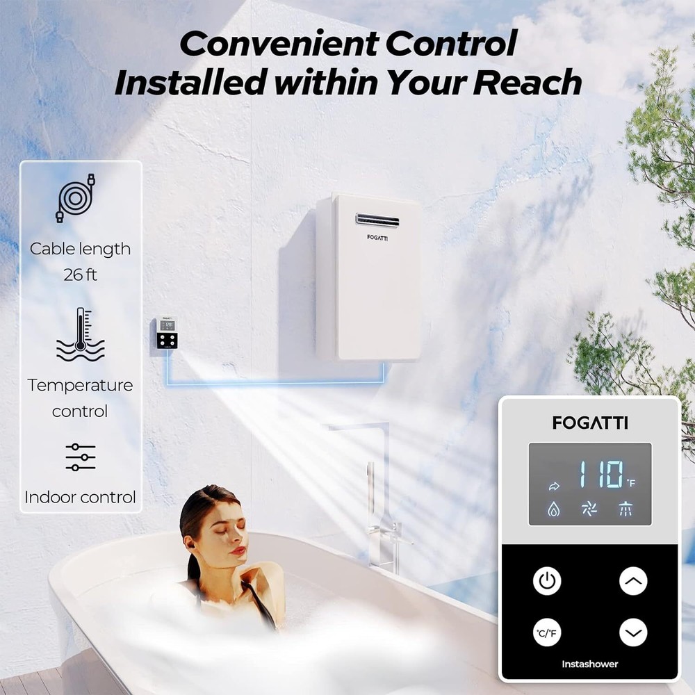 FOGATTI 16L 5.1 GPM 120000 BTU Tankless Water Heater Boiler Outdoor Propane USED