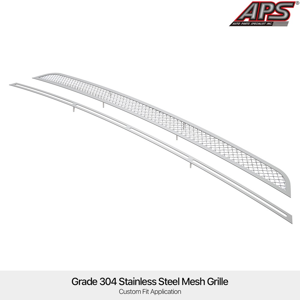 For 2015-2017 Ford Expedition Lower Bumper Stainless Chrome Mesh Grille Insert