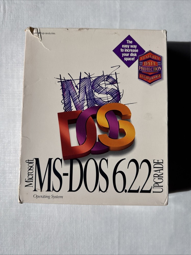 Microsoft MS-DOS 6.22 Upgrade Original in Box, 4 Disks & User Guide Untested