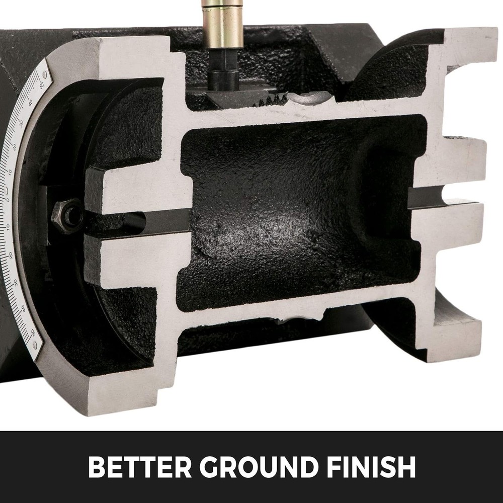 Versatile 10x7 Inch Tilting Milling Table with Easy Crank Handle Adjustment