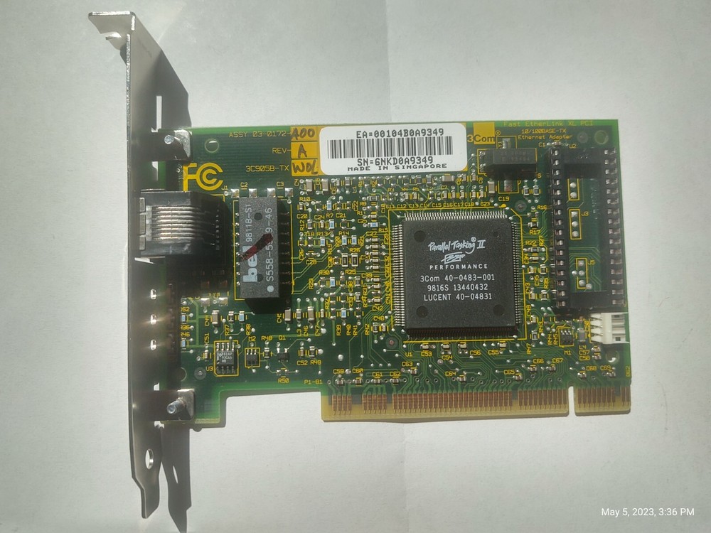3Com Fast Etherlink XL PCI Ethernet Adapter Card