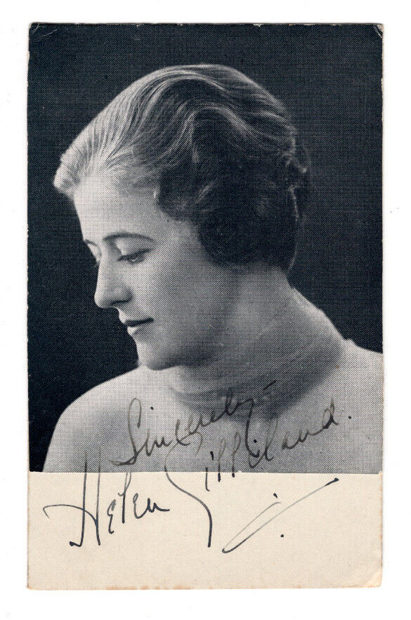 Helen Gilliand Signed Postcard /Autographed Opera Singer