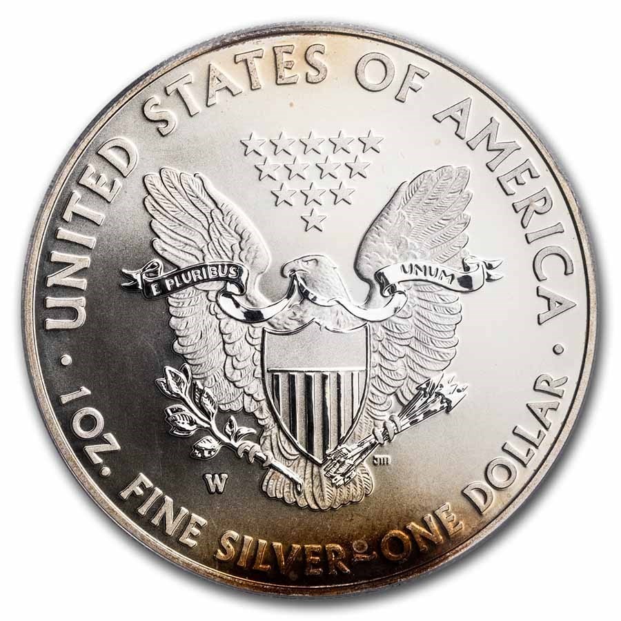 2013-W WEST POINT MINT SET SILVER EAGLE PCGS FIRST STRIKE ENHANCED MS70! TONED*