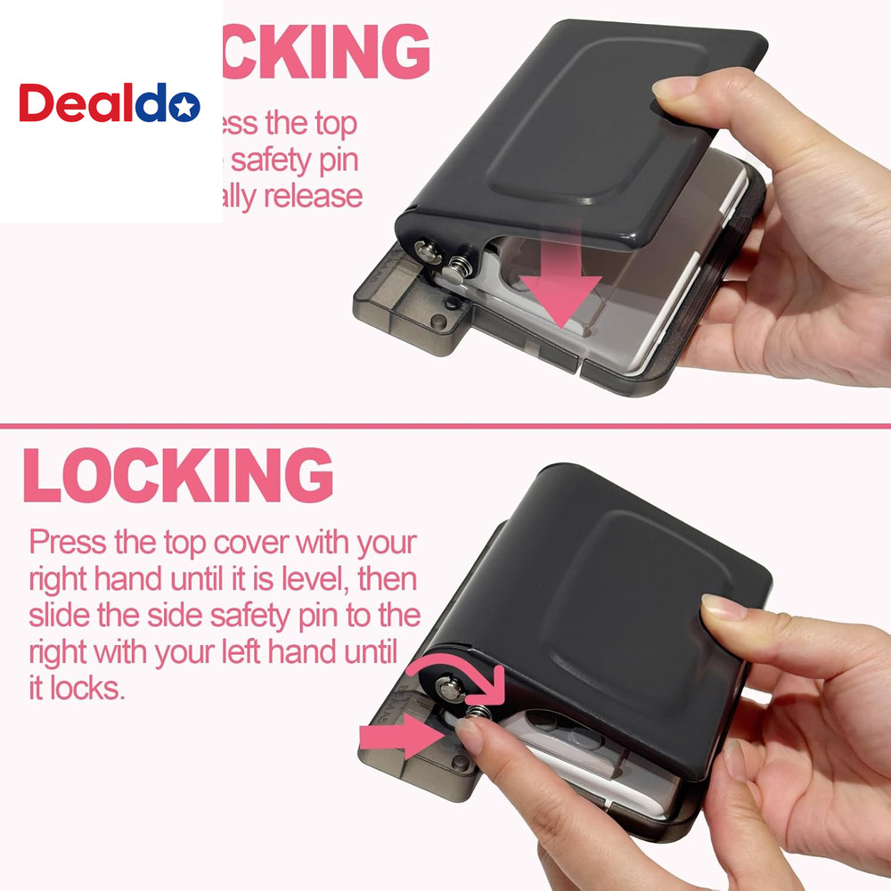10 Hole Punch Binding Machine for Planner, Manual Binding System with 10 Multi-C