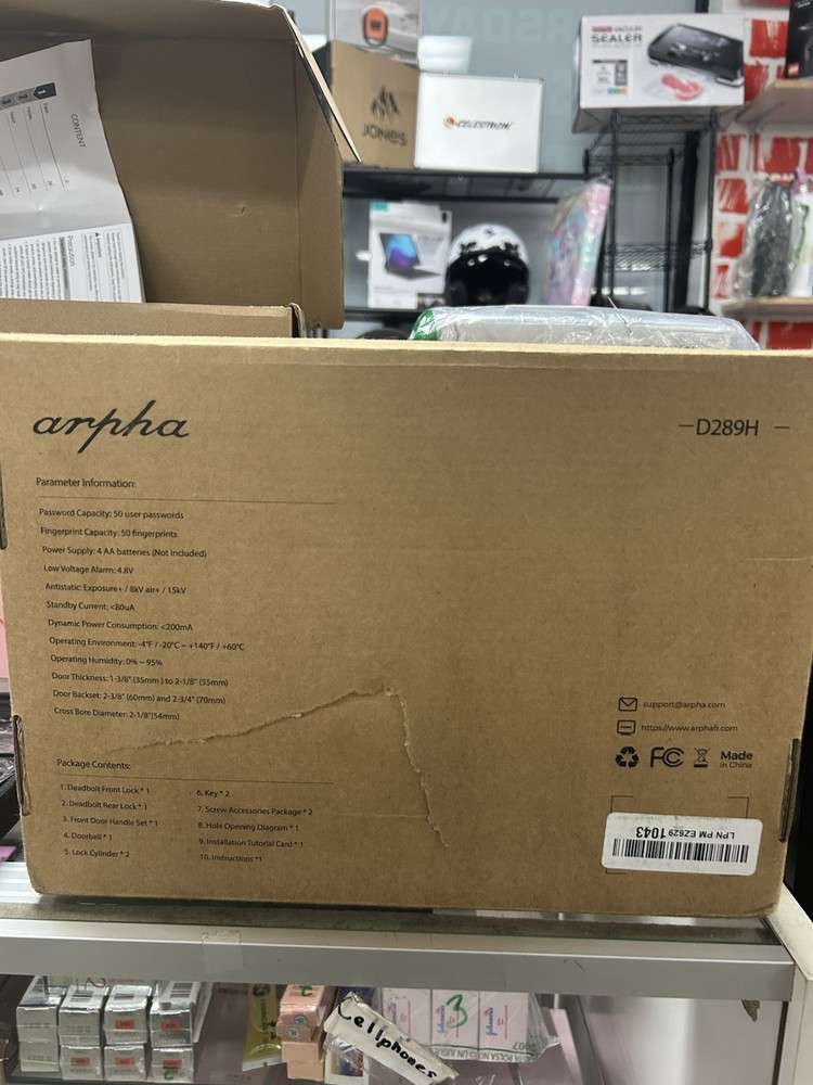 ARPHA Fingerprint Smart Door Lock Bluetooth Keyless Entry Deadbolt APP Control