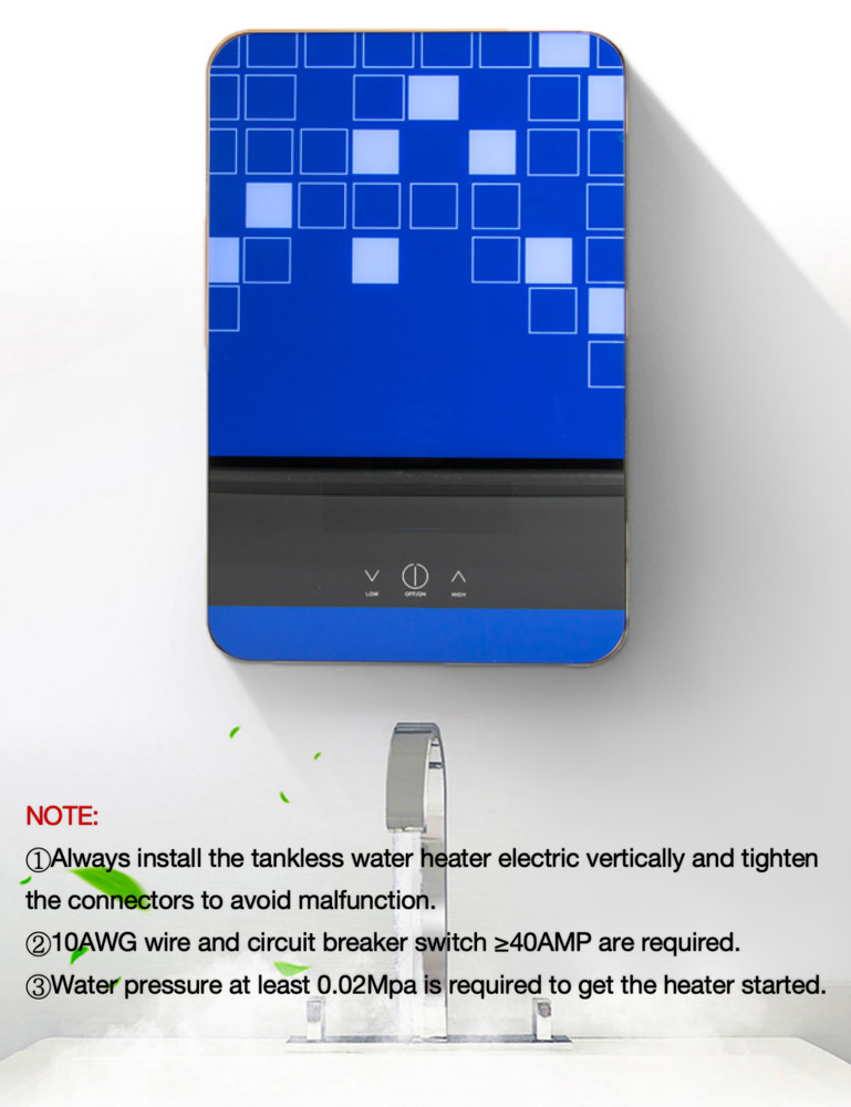 4500W Tankless Water Heater Electric, Portable Instant Hot Water Heater, RV Camp