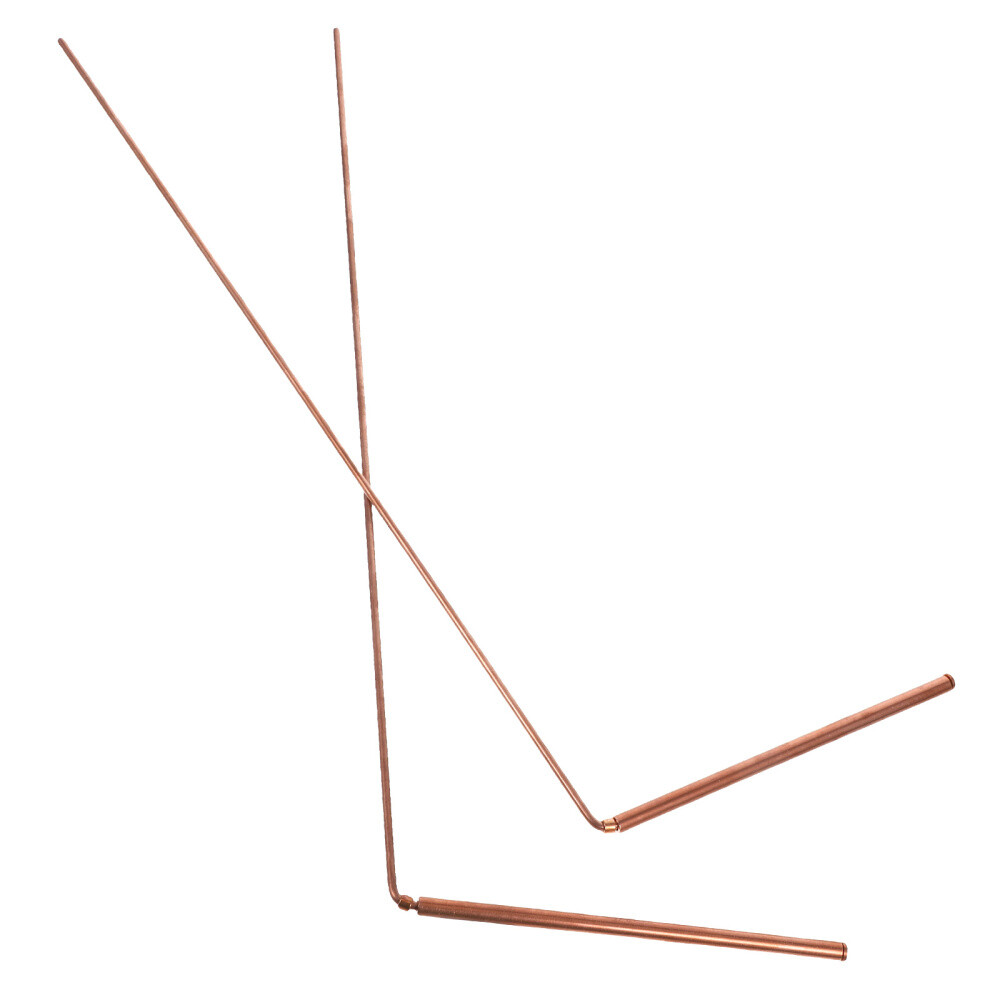 2 Pcs Copper Divination Tools Ghost Explore Equipment Outdoor Diving Rods
