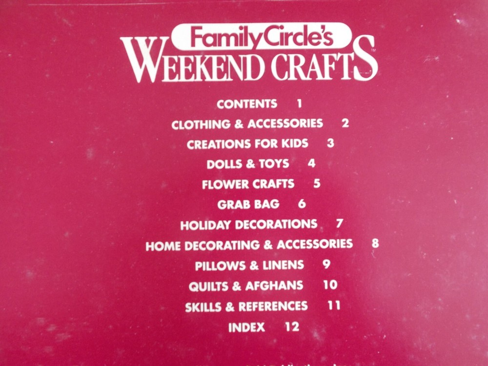 Family Circle Weekend Crafts 2 Binder Book Set Patterns Projects 1991